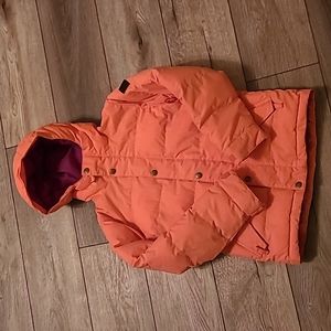 Girls Oraange Burton Lined Ski Winter Puffer Jacket Small